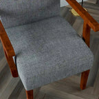 Grey 18.7 Arm Chairs with Round Table (Set of 2)