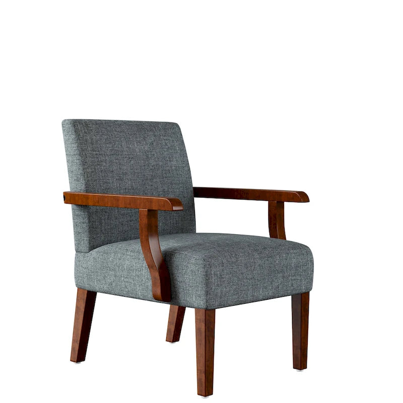 Grey 18.7 Arm Chairs with Round Table (Set of 2)