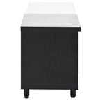 White Modern Extendable TV Stand with 3 Drawers and Shelf for TVs Up to 80