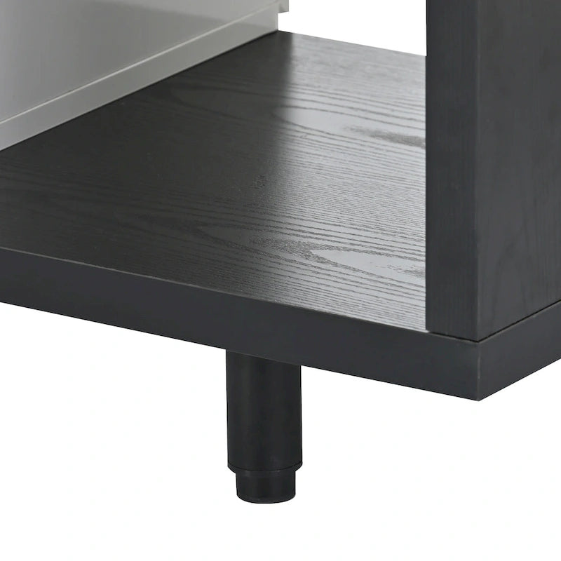 White Modern Extendable TV Stand with 3 Drawers and Shelf for TVs Up to 80