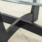 23.5 Inch Round Glass Coffee Table