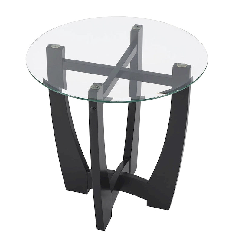 23.5 Inch Round Glass Coffee Table