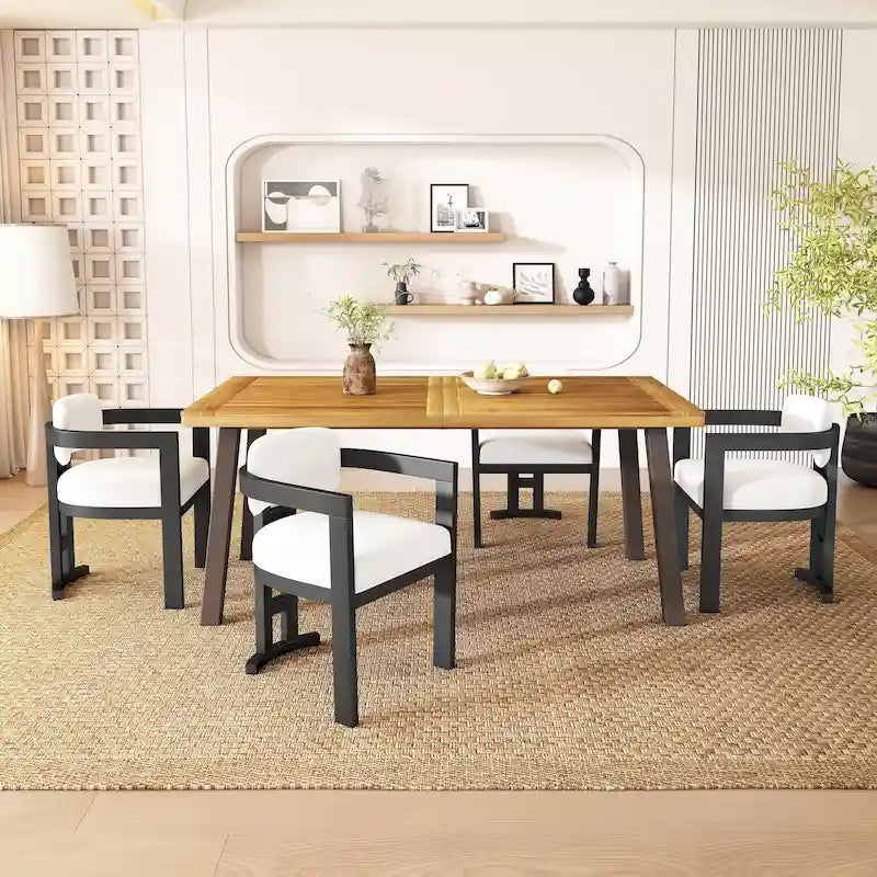 - Evelyn Upholstered Rubberwood Dining Chairs (Set of 4)