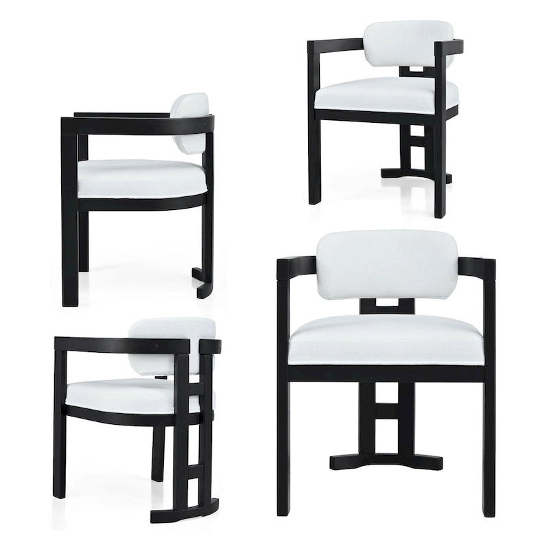 - Evelyn Upholstered Rubberwood Dining Chairs (Set of 4)