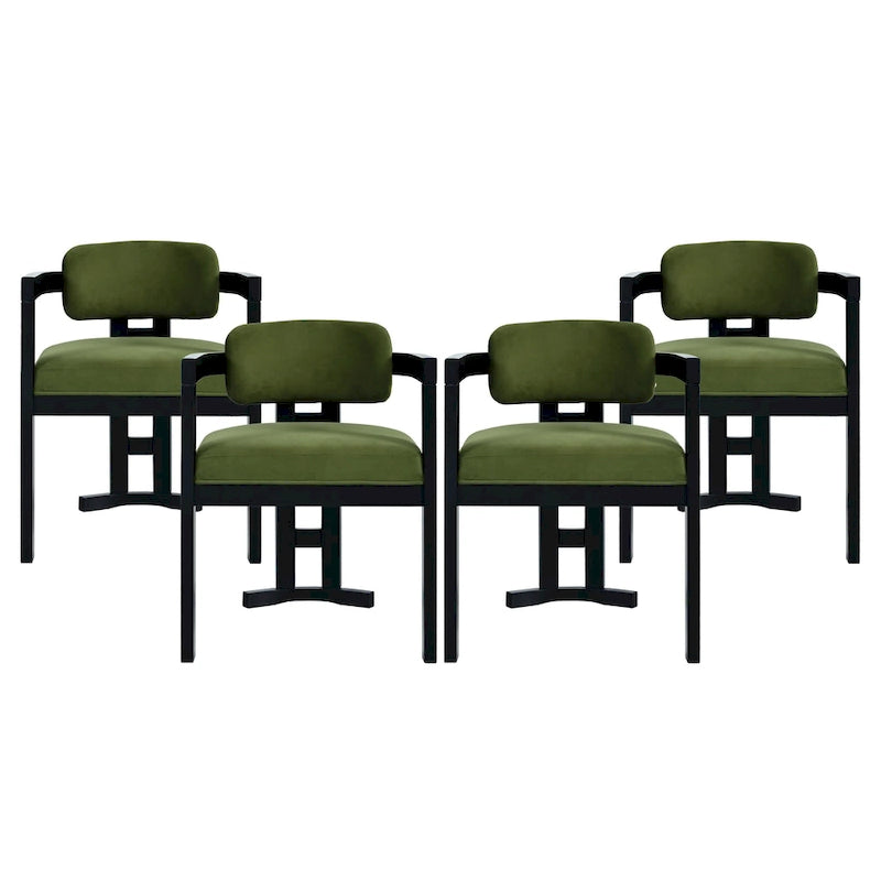 - Evelyn Upholstered Rubberwood Dining Chairs (Set of 4)