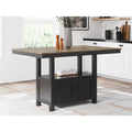 Wildenauer Brown/Black Rectangular Dining Counter Table - 60W x 38D x 36H