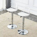 Swivel Bar Stools Set of 2, Counter Height Barstools with Backrest, Dining Room Chairs with Footrest and PU Seats