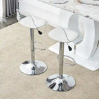 Swivel Bar Stools Set of 2, Counter Height Barstools with Backrest, Dining Room Chairs with Footrest and PU Seats