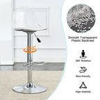 Swivel Bar Stools Set of 2, Counter Height Barstools with Backrest, Dining Room Chairs with Footrest and PU Seats