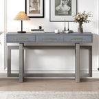57 Modern Console Table with Three Drawers and Unique Leg Design for Entryway, Hallway, Living Room