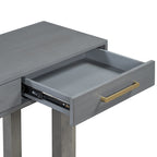 57 Modern Console Table with Three Drawers and Unique Leg Design for Entryway, Hallway, Living Room