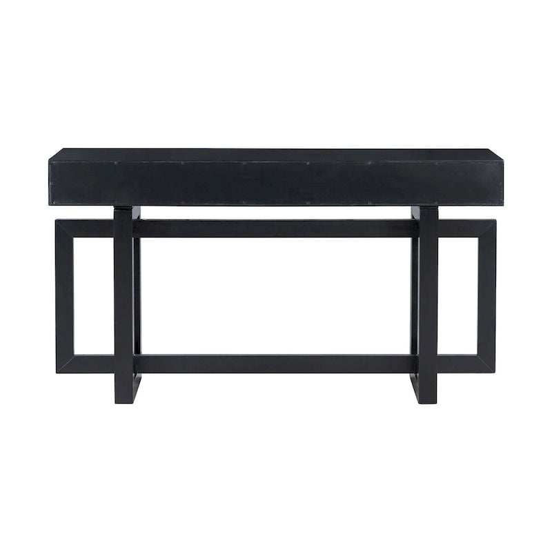 57 Modern Console Table with Three Drawers and Unique Leg Design for Entryway, Hallway, Living Room