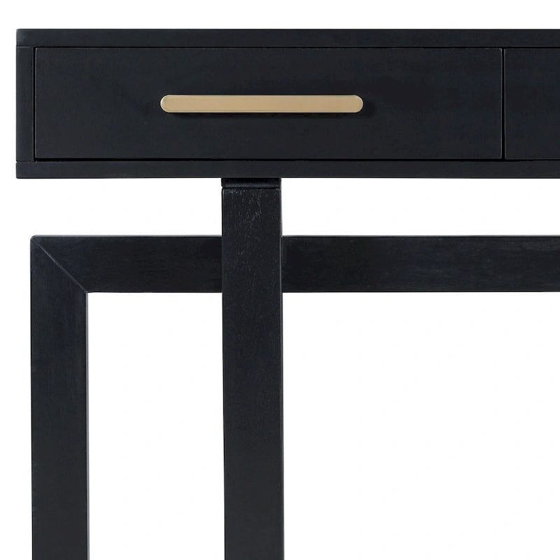 57 Modern Console Table with Three Drawers and Unique Leg Design for Entryway, Hallway, Living Room