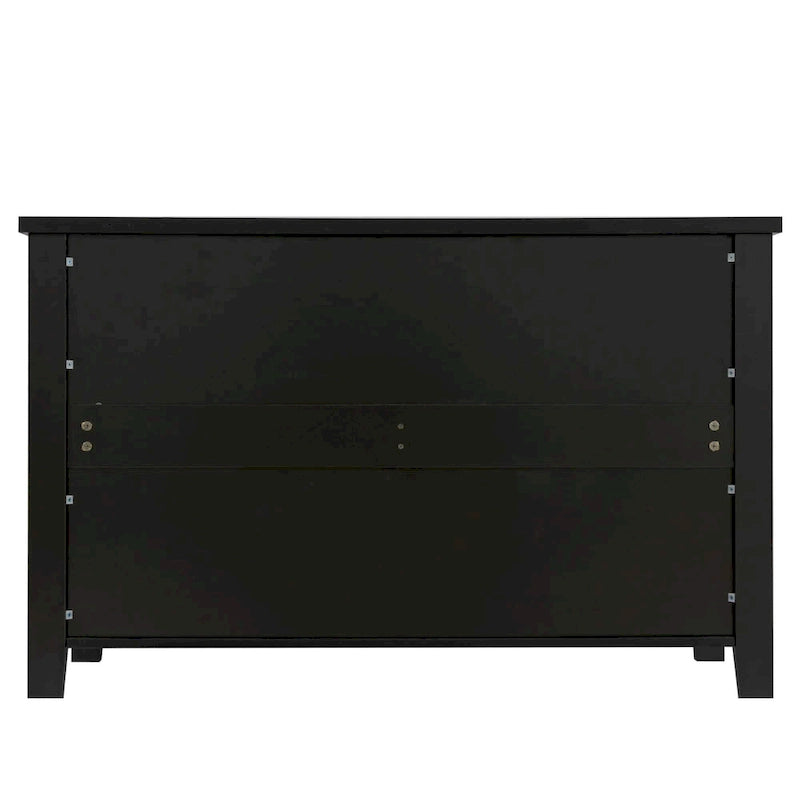 Antique Style 6-Drawer Double Dresser with Retro Shell Handle for Bedroom, Living Room