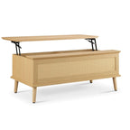 Teagan Rattan Lift-Top Coffee Table with Storage - 42 x 17