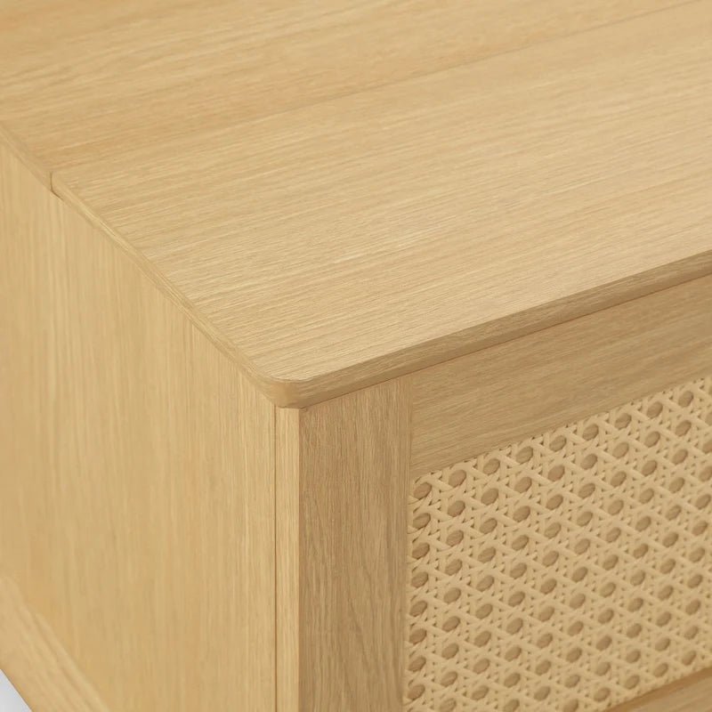 Teagan Rattan Lift-Top Coffee Table with Storage - 42 x 17