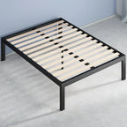 18-inch High Black Metal Platform Bed Frame