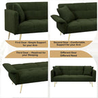 Convertible Double Sofa Bed with Folding Armrests - 31.10 x 70.00 x 31.49