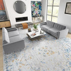 Mid Century Pillow Back Velvet Sofa and Loveseat Set