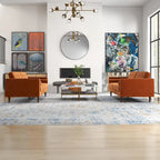 Mid Century Pillow Back Velvet Sofa and Loveseat Set