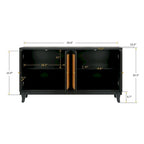 Accent Storage Cabinet With 4 Rattan Doors