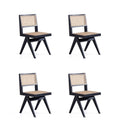 Hamlet Dining Chair in Black and Natural Cane - Set of 2