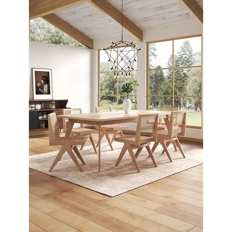 Hamlet Dining Chair in Black and Natural Cane - Set of 2