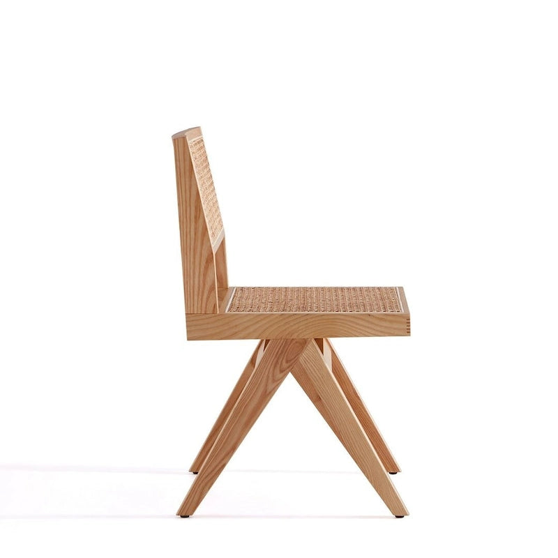Hamlet Dining Chair in Black and Natural Cane - Set of 2