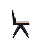 Hamlet Dining Chair in Black and Natural Cane - Set of 2