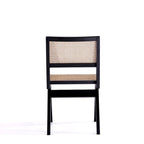 Hamlet Dining Chair in Black and Natural Cane - Set of 2