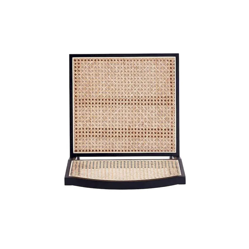 Hamlet Dining Chair in Black and Natural Cane - Set of 2