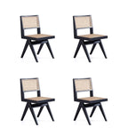 Hamlet Dining Chair in Black and Natural Cane - Set of 2