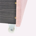 Queen Size Linen Platform Bed with 2 Drawers