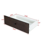 Retro Soild Wood 4 Drawers Dresser with Round Hndle