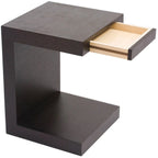 Carson Wood C Shaped Accent Table