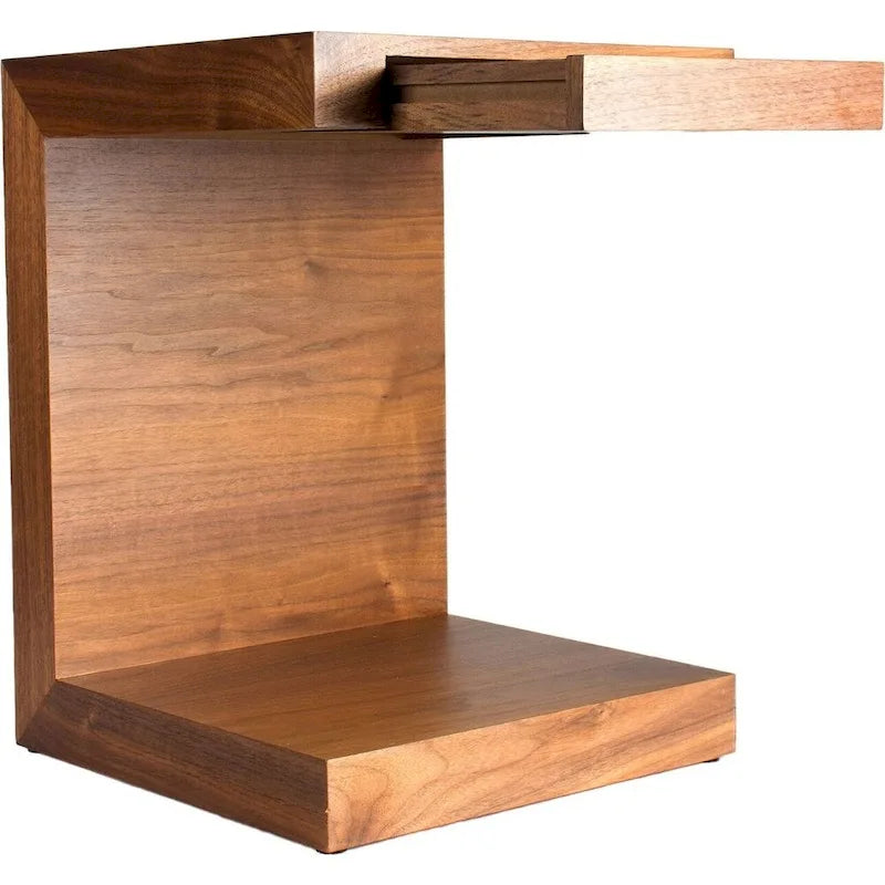 Carson Wood C Shaped Accent Table