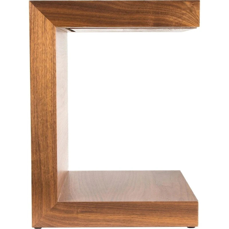 Carson Wood C Shaped Accent Table