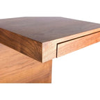 Carson Wood C Shaped Accent Table
