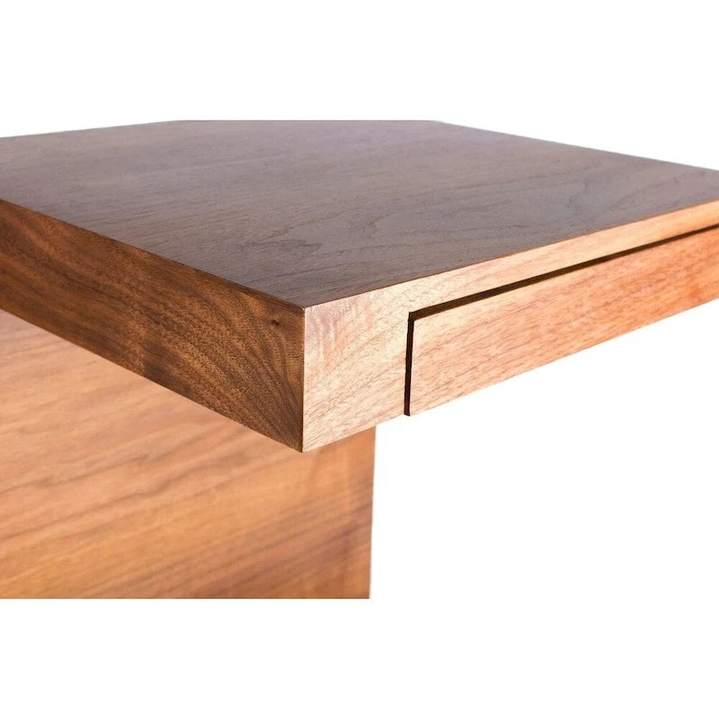 Carson Wood C Shaped Accent Table