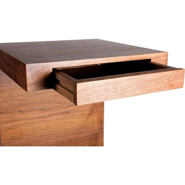 Carson Wood C Shaped Accent Table