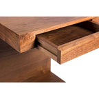 Carson Wood C Shaped Accent Table