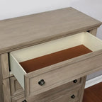 Nahkohe Transitional Grey Wood 2-Piece Storage Sleigh Bed and Chest Set by