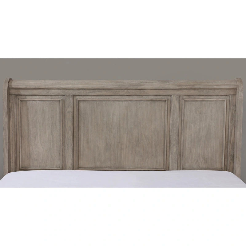 Nahkohe Transitional Grey Wood 2-Piece Storage Sleigh Bed and Chest Set by