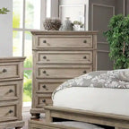 Nahkohe Transitional Grey Wood 2-Piece Storage Sleigh Bed and Chest Set by