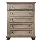 Nahkohe Transitional Grey Wood 2-Piece Storage Sleigh Bed and Chest Set by