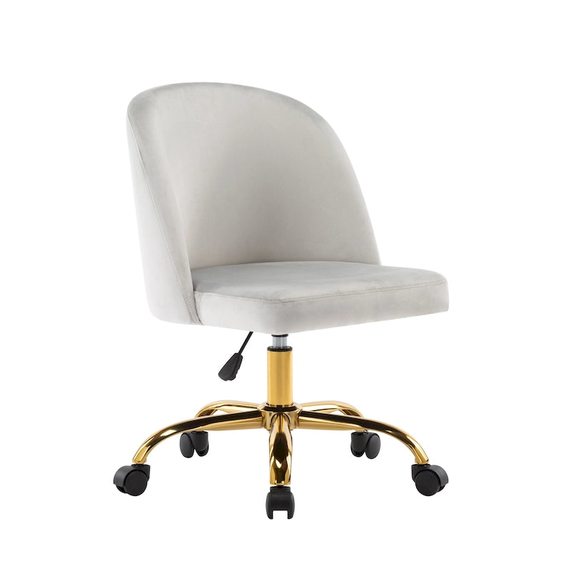 Louie Armless Velvet Desk Chairs