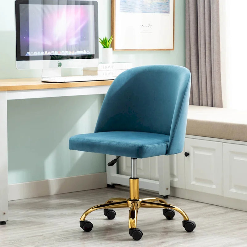  Louie Armless Velvet Desk Chairs
