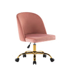 Louie Armless Velvet Desk Chairs