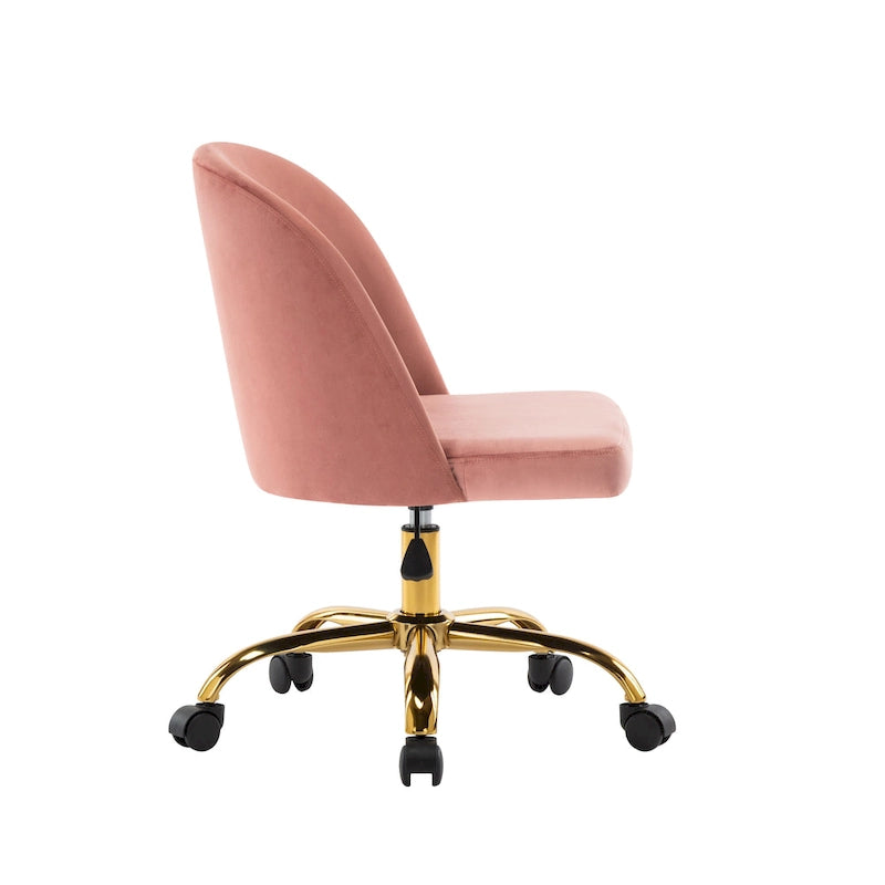 Louie Armless Velvet Desk Chairs