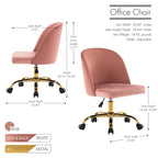 Louie Armless Velvet Desk Chairs